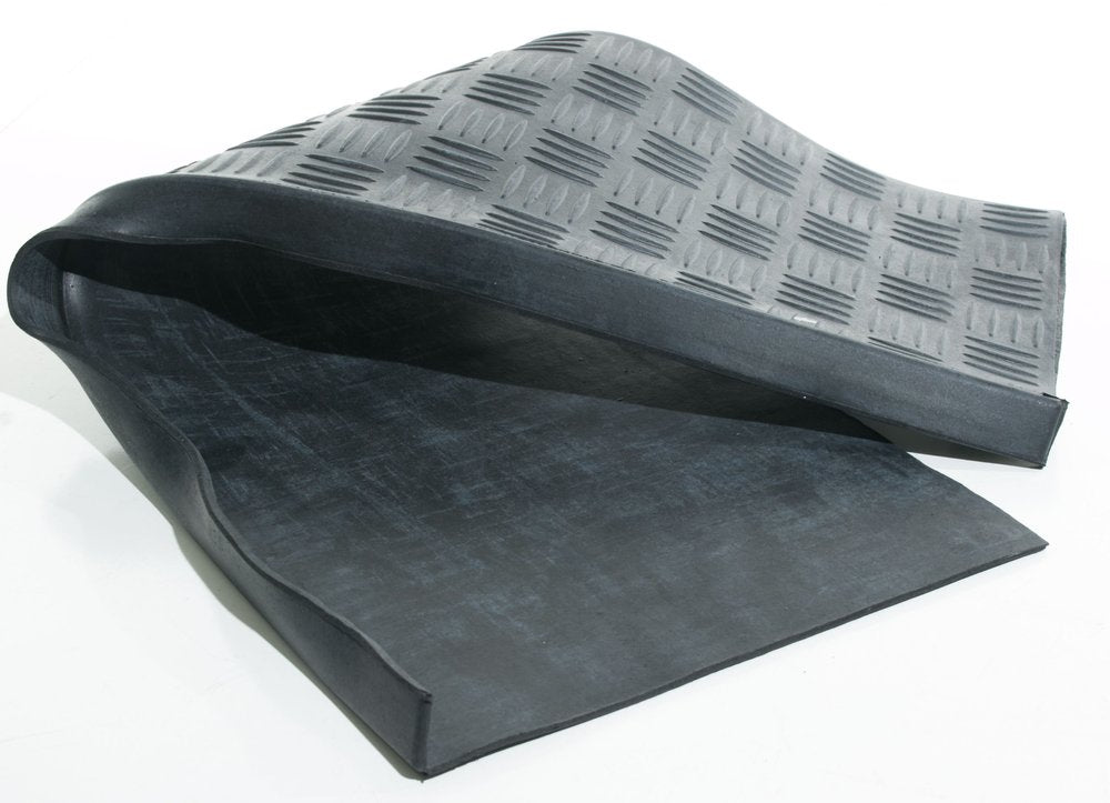 9" X 30" Black Rubber Outdoor Door Mat