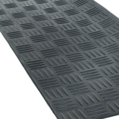 9" X 30" Black Rubber Outdoor Door Mat