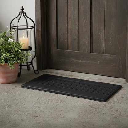 9" X 30" Black Rubber Outdoor Door Mat
