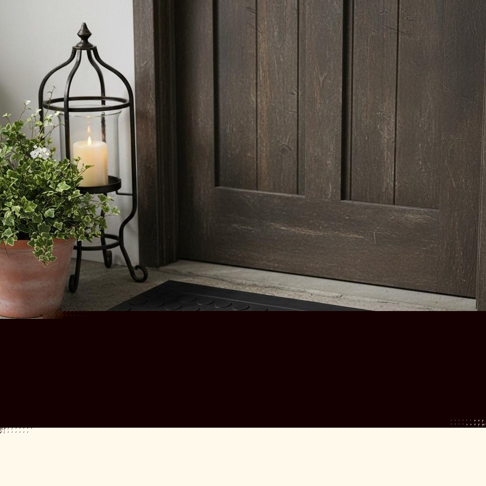 9" X 30" Black Rubber Outdoor Door Mat