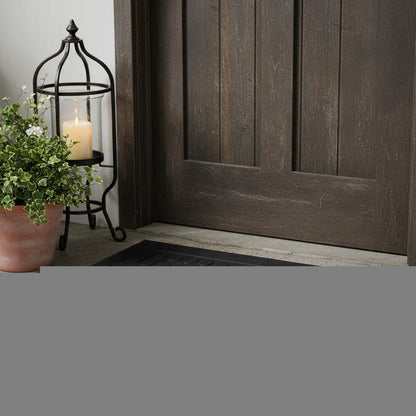 9" X 30" Black Rubber Outdoor Door Mat
