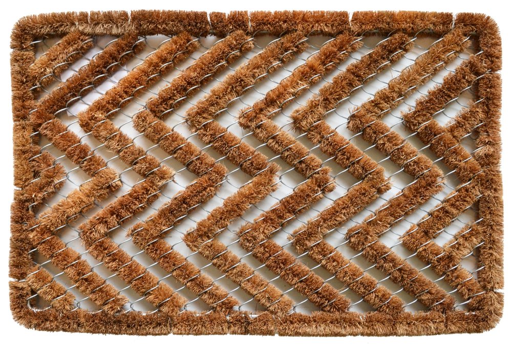 16" X 24" Brown Coir Zig Zag Outdoor Door Mat