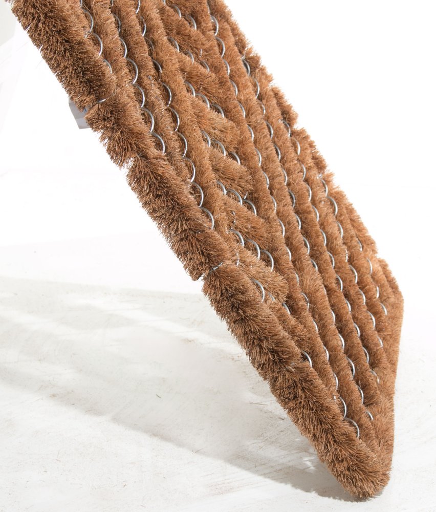 16" X 24" Brown Coir Geometric Outdoor Door Mat