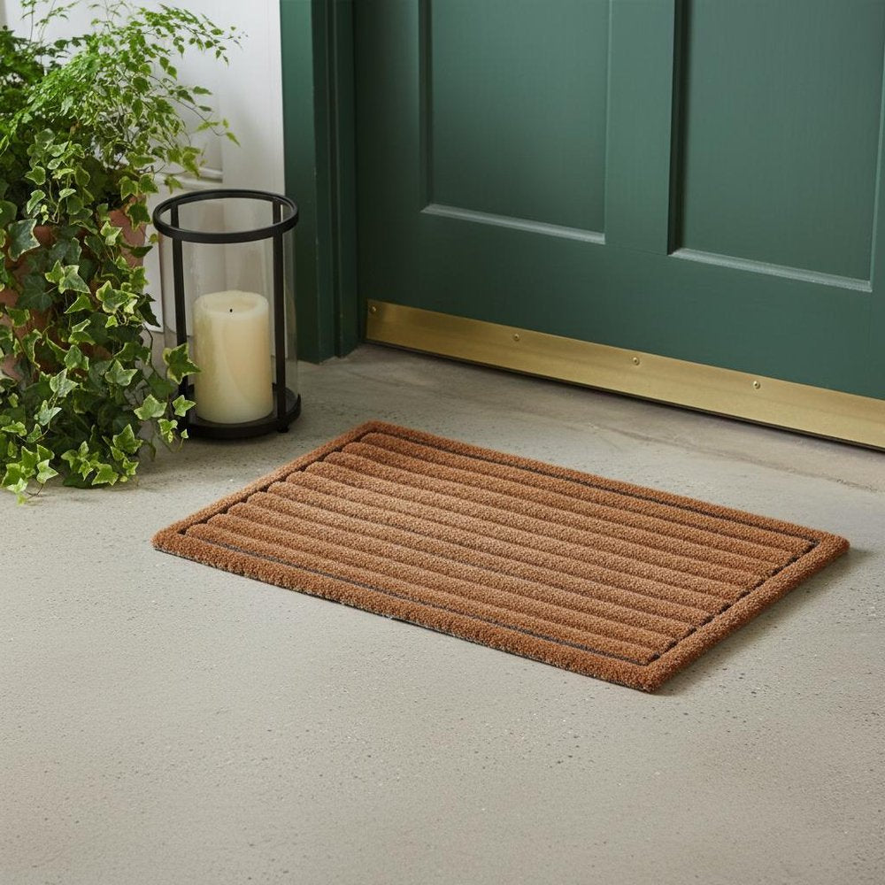 8" X 19" Brown Coir Outdoor Boot Scraper