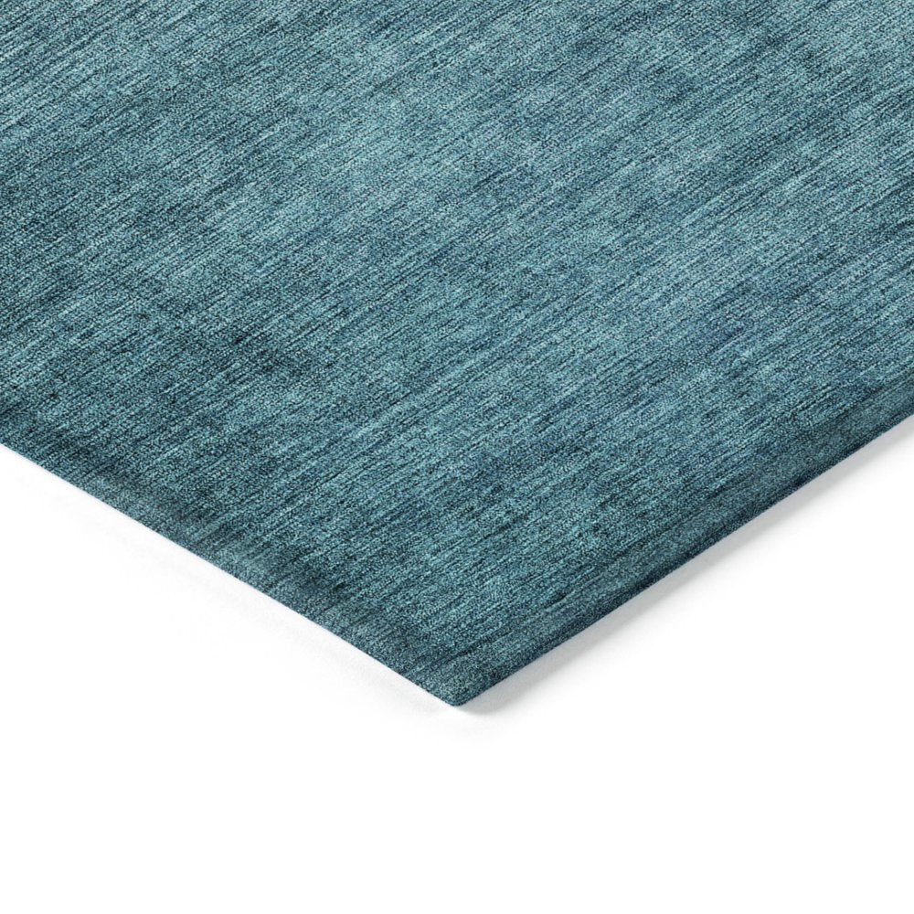 9' X 12' Brown Blue And Taupe Ombre Washable Indoor Outdoor Area Rug