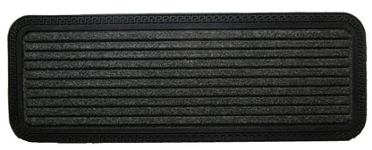 10" X 48" Gray Synthetic Fiber Striped Outdoor Door Mat