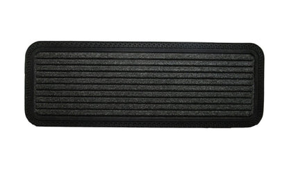 10" X 48" Gray Synthetic Fiber Striped Outdoor Door Mat